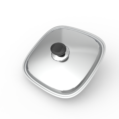 صورة غطاء استانلس ستيل مربع 18سم