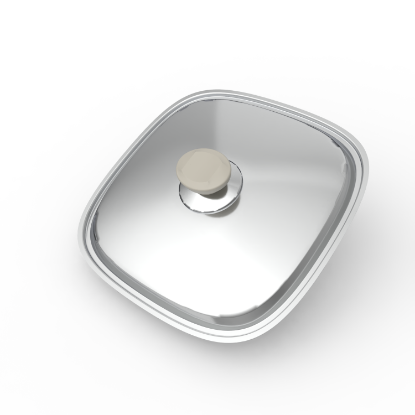 صورة غطاء استانلس ستيل مربع 24سم