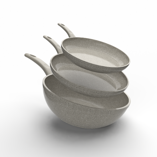 صورة طقم مقلاية 3قطعة مقاس 20&24& ووك غويطة مقاس 28سم 