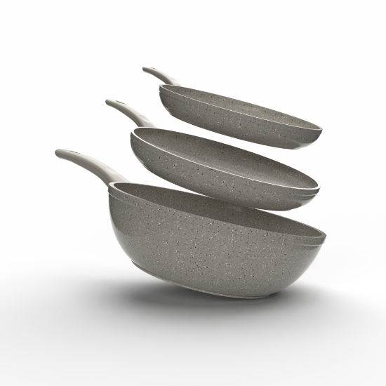 صورة طقم مقلاية 3قطعة مقاس 20&24& ووك غويطة مقاس 28سم 