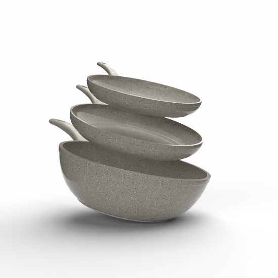 صورة طقم مقلاية 3قطعة مقاس 20&24& ووك غويطة مقاس 28سم 