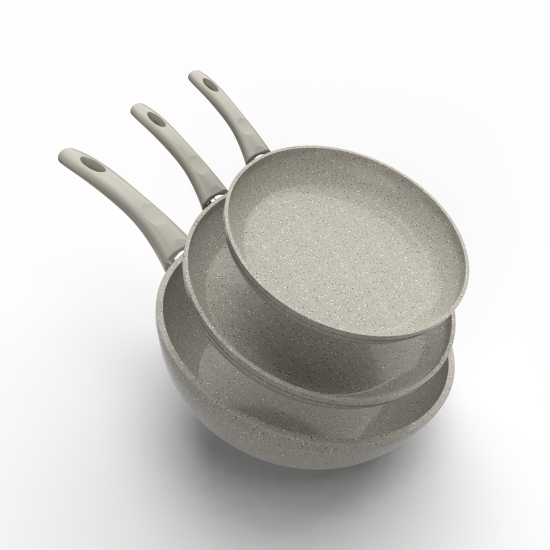 صورة طقم مقلاية 3قطعة مقاس 20&24& ووك غويطة مقاس 28سم 