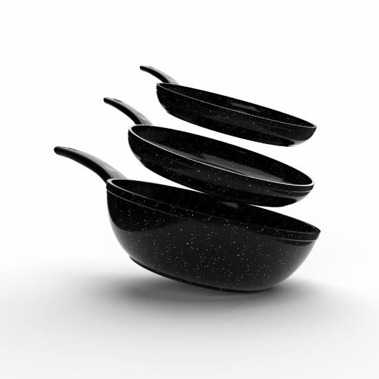 صورة طقم مقلاية 3قطعة مقاس 20&24& ووك غويطة مقاس 28سم 