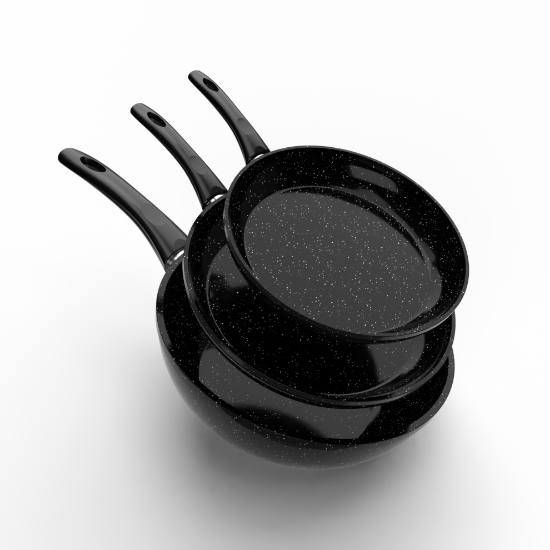 صورة طقم مقلاية 3قطعة مقاس 20&24& ووك غويطة مقاس 28سم 