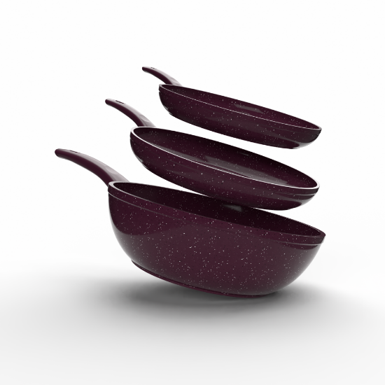 صورة طقم مقلاية 3قطعة مقاس 20&24& ووك غويطة مقاس 28سم 