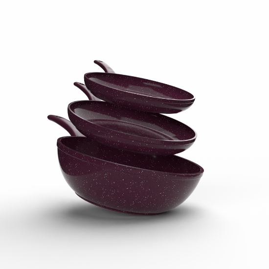 صورة طقم مقلاية 3قطعة مقاس 20&24& ووك غويطة مقاس 28سم 